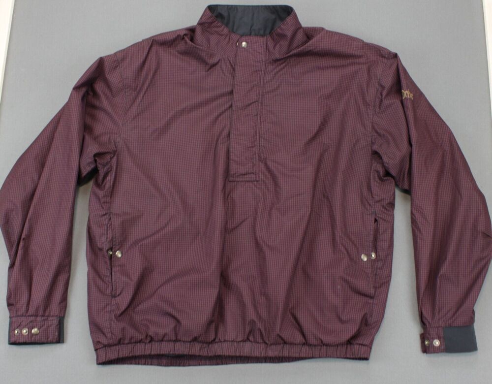 FootJoy DryJoys Jacket Mens XL Maroon Waterproof Golf Windbreaker